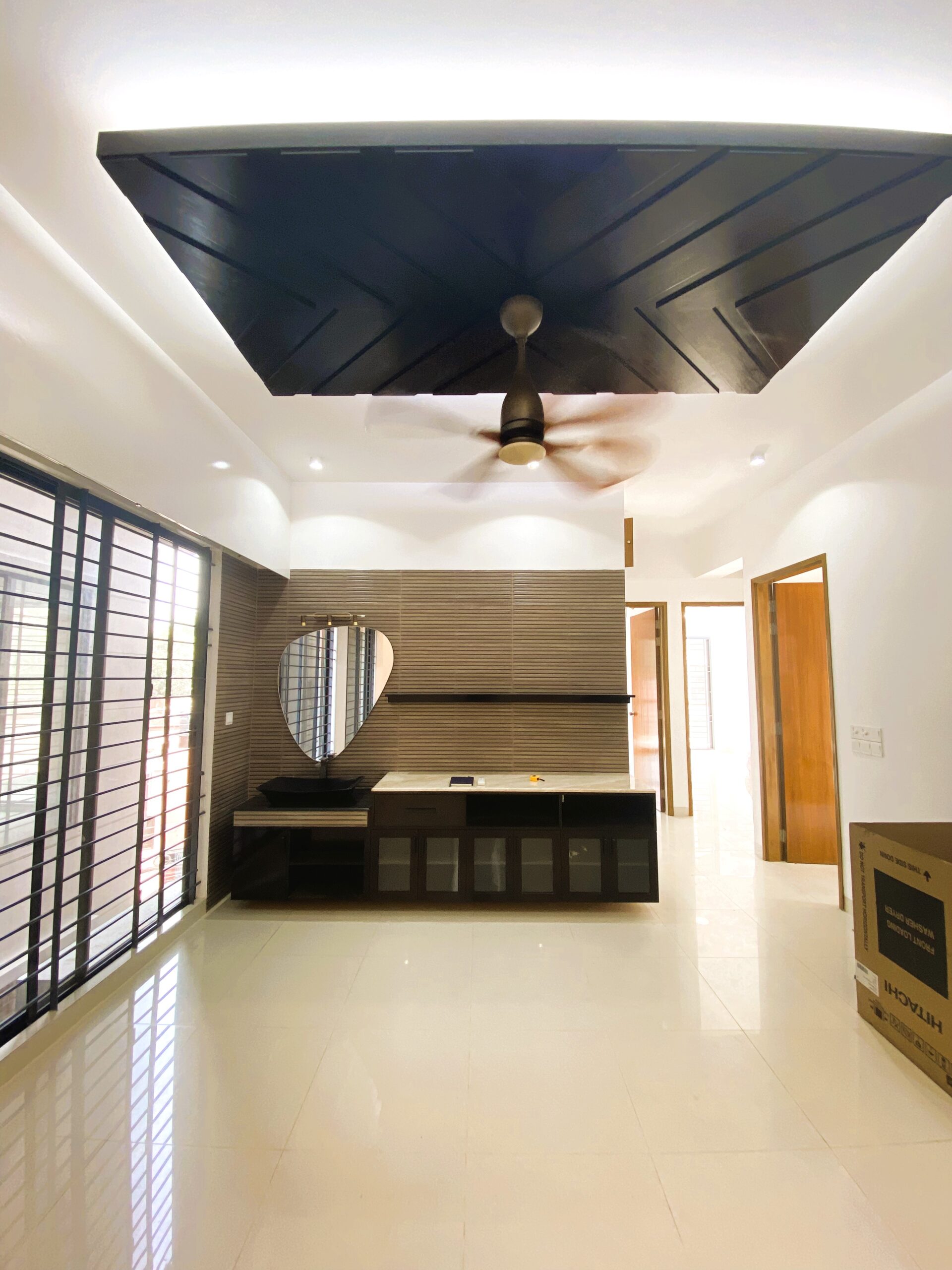 Basin Cabinet with Dinner Wagon & False Ceiling